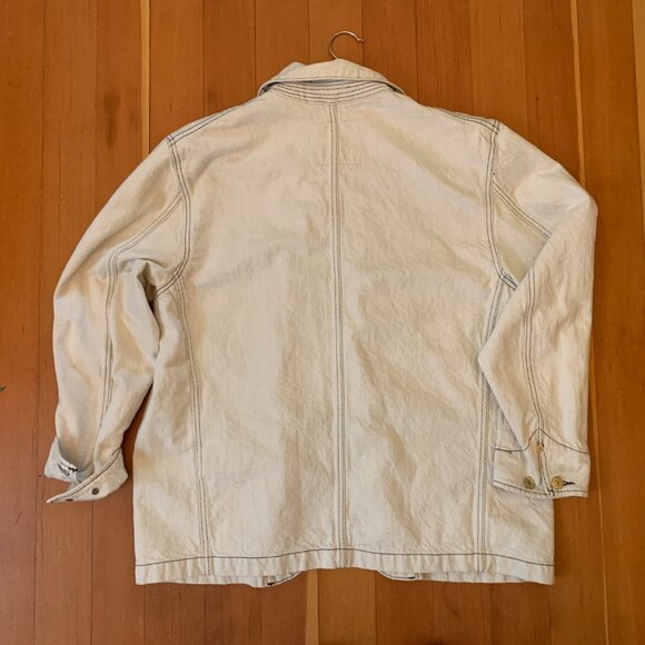 Levi's x Snoop Dogg Limited Edition Unisex Oversized Chore Coat in Ecru - Picture 3 of 8